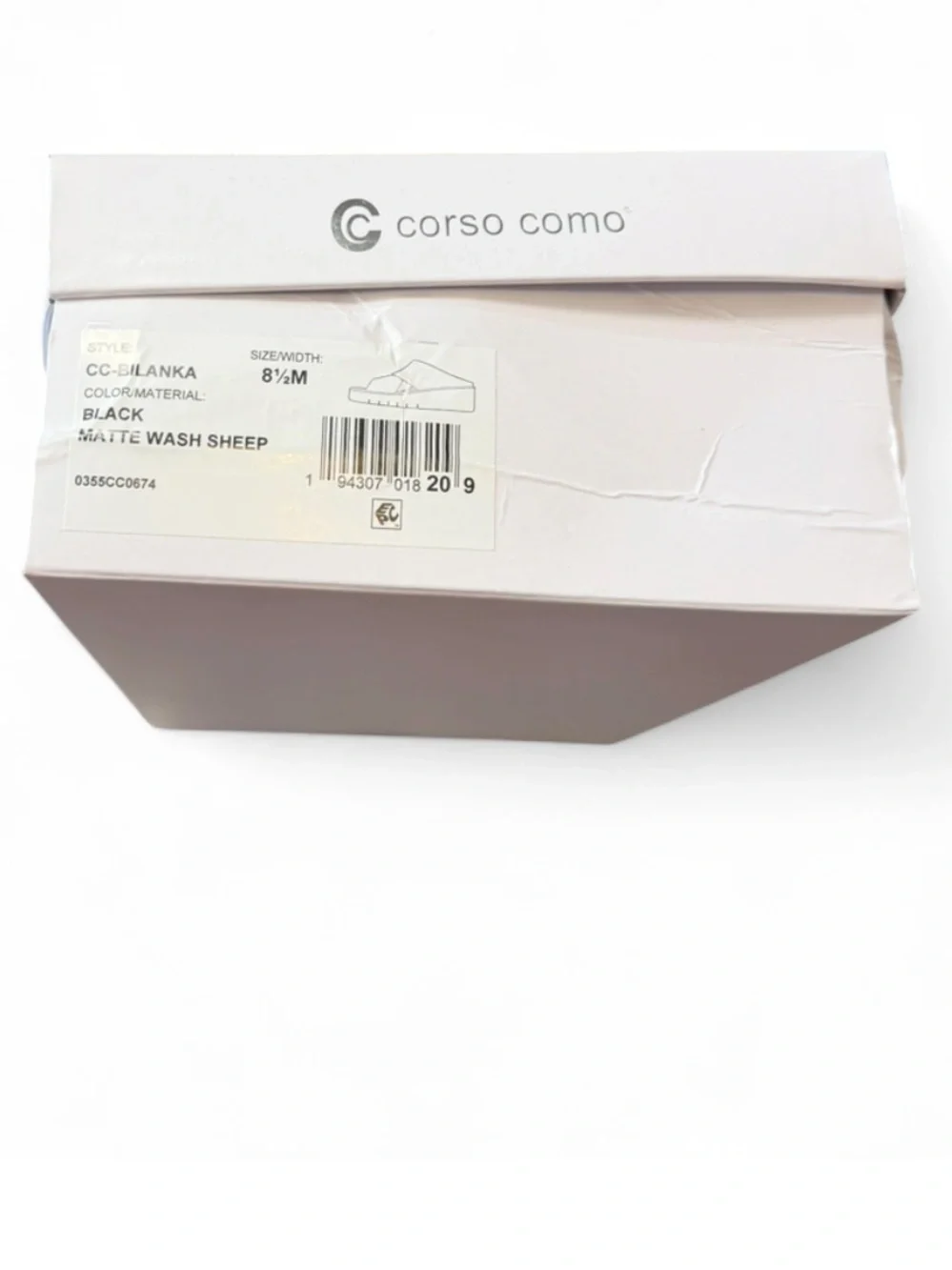 Corso Como Bruna‎ Black Leather Criss Strap Platform Wedge Sandals, Women's 8.5